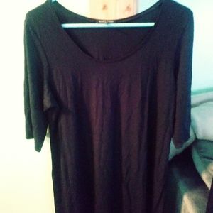 Eileen Fisher Women's L Black Tunic Top